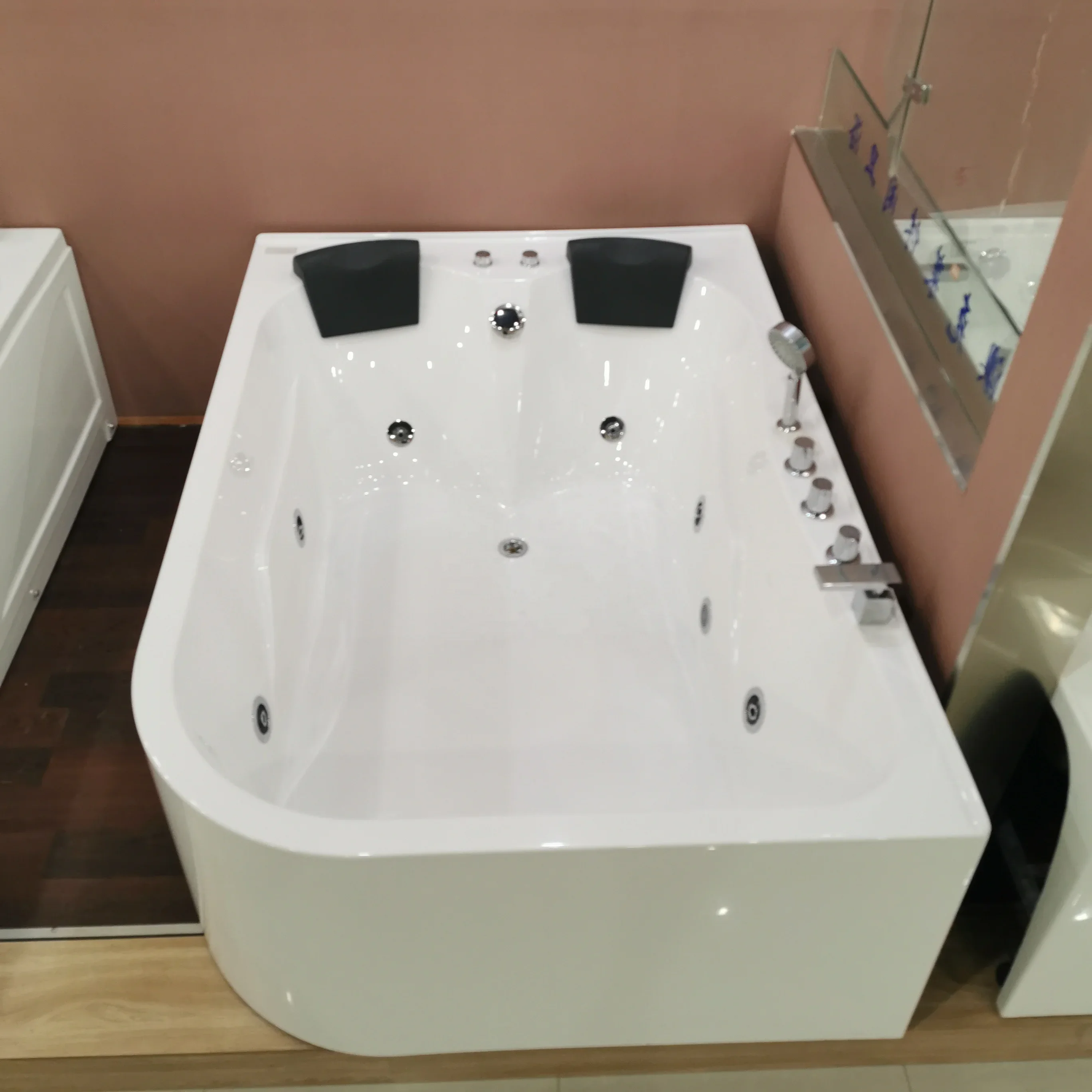 Smart Soaking Tub 2 Person ABS Corner Freestanding Massage Bathtubs with Jet
