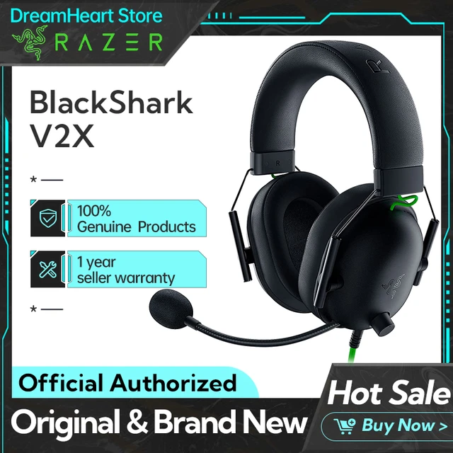 Razer BlackShark V2 X Gaming Headset: 7.1 Surround Sound - 50mm Drivers -  Memory Foam Cushion - For PC, PS4, PS5, Switch - 3.5mm Audio Jack - Black