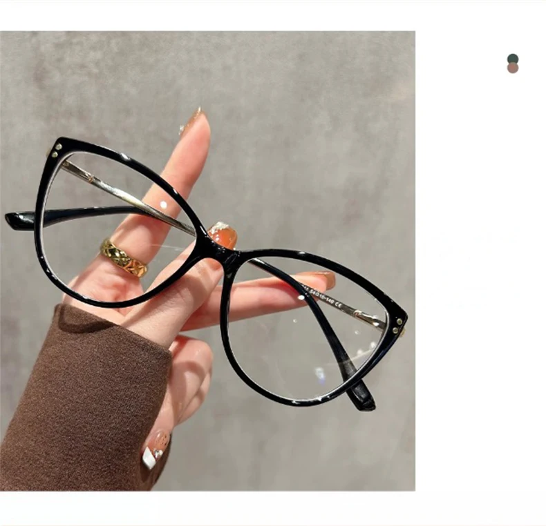 VICKY New Arrival Fashionable Cat-Eye Minimalist Design Women's Anti-blue Light Reading Glasses Custom Prescription Available S52592cfca646453e958620c7db1345cd2