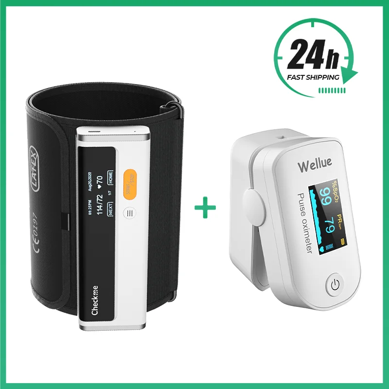 Checkme BP2 FS20F PF-10AW Upper Arm Blood Pressure Monitor ECG Fingertip Pulse Oximeter