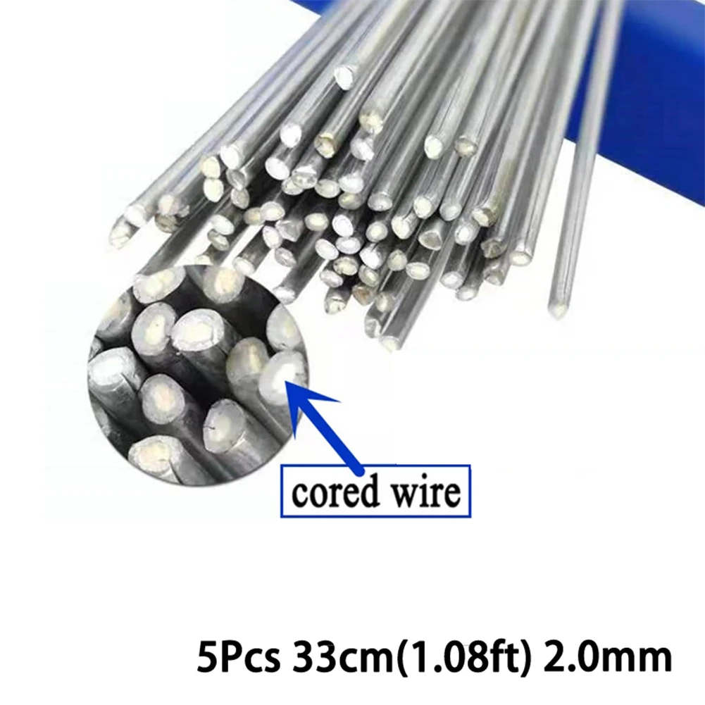 Soldering Wire Soldering Rods Welding Wires 5/20pc Low Temperature Aluminum Welding Rod Flux Cored Wire 1.6mm/2mm For Soldering Aluminum Copper Iron No Need Solder Powder