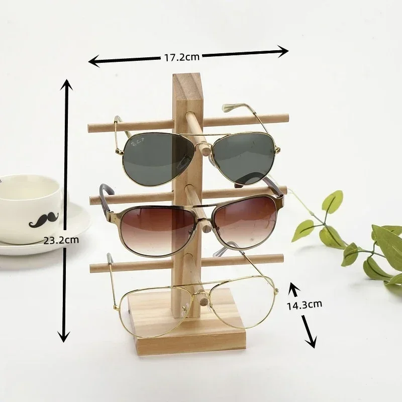 Multi Layers Wood Sunglass Display Racks Shelf Eyeglasses Show Stand Jewelry Holder For Multi Pairs Glasses Showcase Women 4
