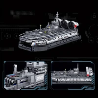 1676PCS Bison Hovercraft Building Blocks Military Ship Assembly Bricks Toys Sets Desktop Ornaments Educational Toys For Gifts 4
