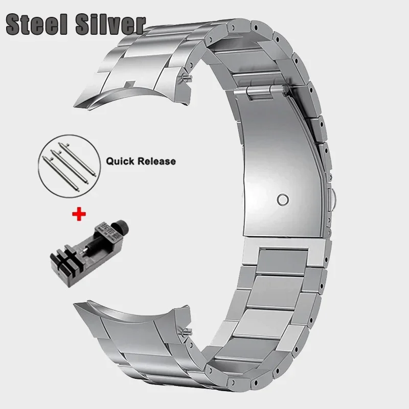 Elegant Titanium Stainless Steel Strap - No Gaps Design Wristband