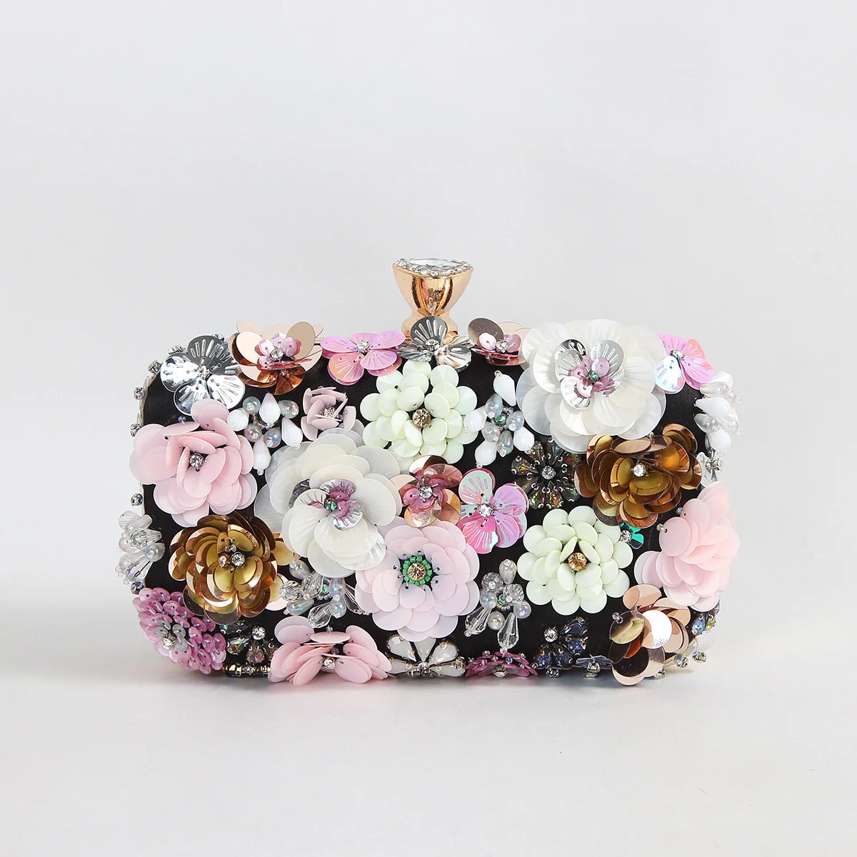Evening Flower Clutch Women Bags Wedding Purses Bridal Handbags Party Handmade Rhinestones Y2k Female Luxury Fashion Retro New