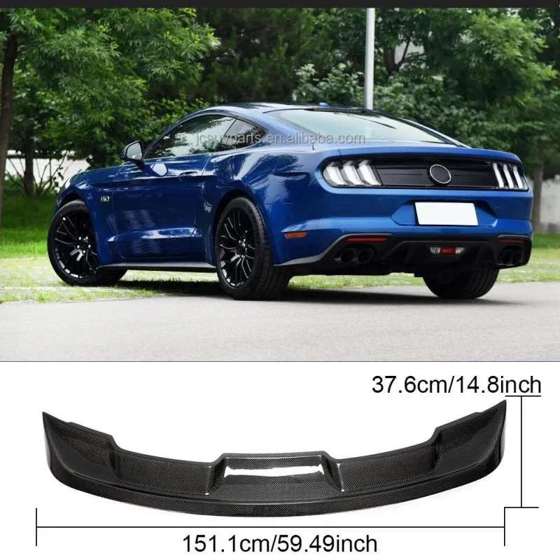 Per 2015 - 2020 Ford Mustang Gt500 Shelby Gt350 Coupe In Fibra Di Carbonio Gt500 Spoiler Posteriore Del Bagagliaio Ala