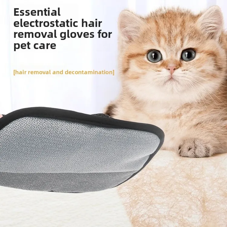 Electrostatic Pet Hair Removal Gloves for Dog and Cat