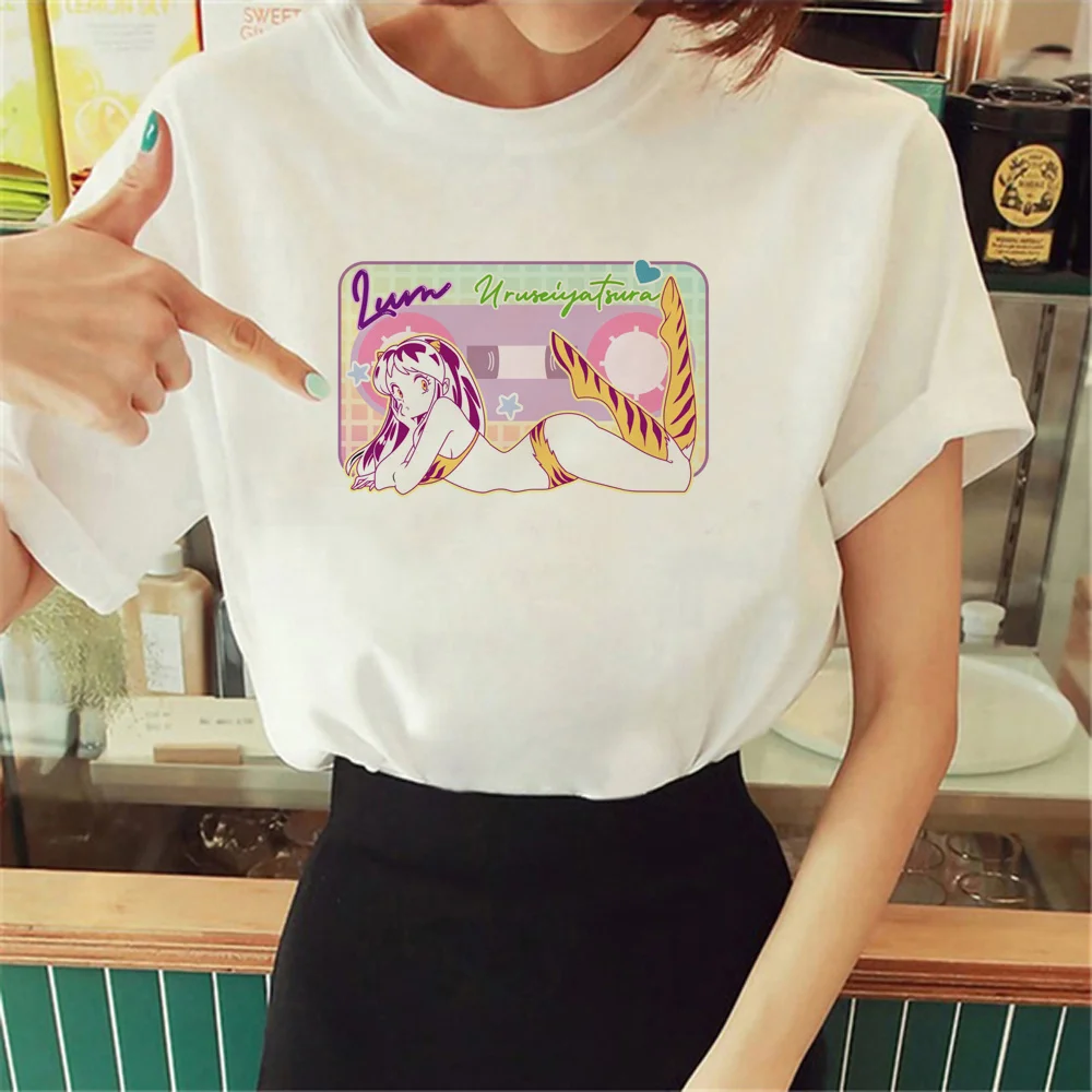 

Urusei Yatsura top women designer Japanese t shirt female y2k clothing