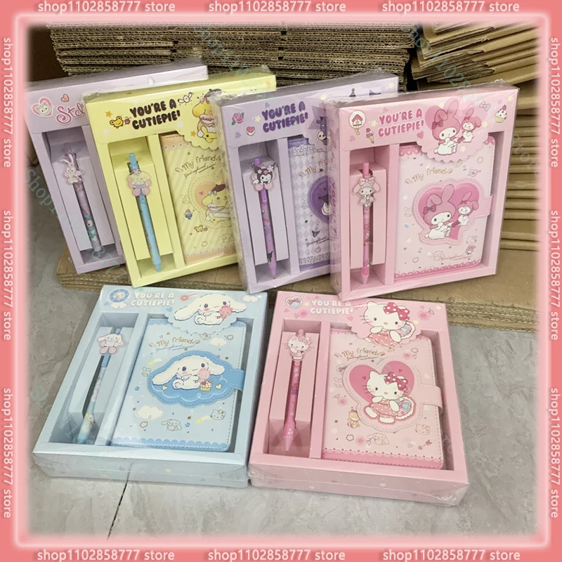 Sanrio Notebook Gel Pen Hellokitty Cinnamoroll Notepad Daily Weekly Agenda  Planner Notebook Stationery Set Office School Supplie