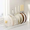 Pot Rack Bowl and Plate Storage Rack Multi-layer Retractable Adjustable Carbon Steel Pan Dish Drying Cookware Rack Kitchen Tools 2