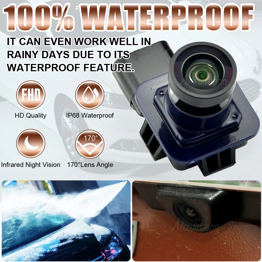 

Rear View Backup Camera EB5Z‑19G490‑A IP68 Waterproof Assist Tool Replacement for Ford EXPLORER 2013‑2015