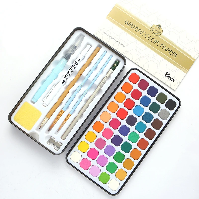 Gouache Paint Portable Solid Watercolor Accessories Back to School Items  Powder Pigment Art Supplies 12/16/24/28/36/48 Color Set - AliExpress