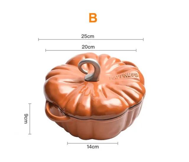  Klee 4-Quart Dutch Oven Pot with Self-Basting Lid (Pumpkin) -  Heavy-Duty Enameled Cast Iron Dutch Oven Casserole Dish for Braising,  Broiling, Baking, Frying, and More - Oven-Safe Up To 500°F: Home