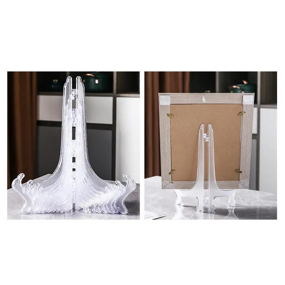 

Small Item Display Stand Plastic Plate Holders for Weddings Home Decor Birthdays Triangular Structure Display Stands for 3
