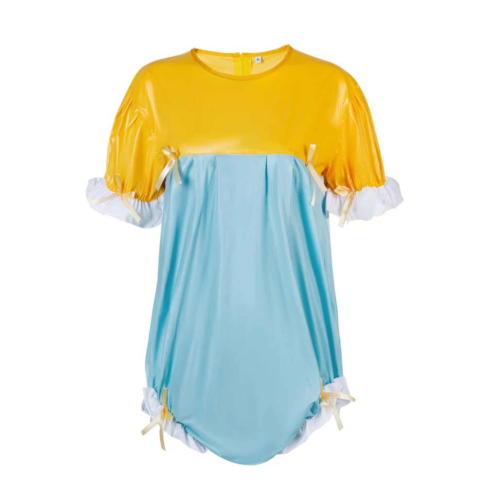 ABDL PVC Romper Onesie Pajamas Snap Crotch Bodysuit