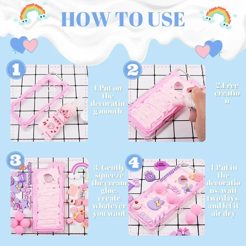 70 grams simulation cream glue, cream clay glue DIY cell phone