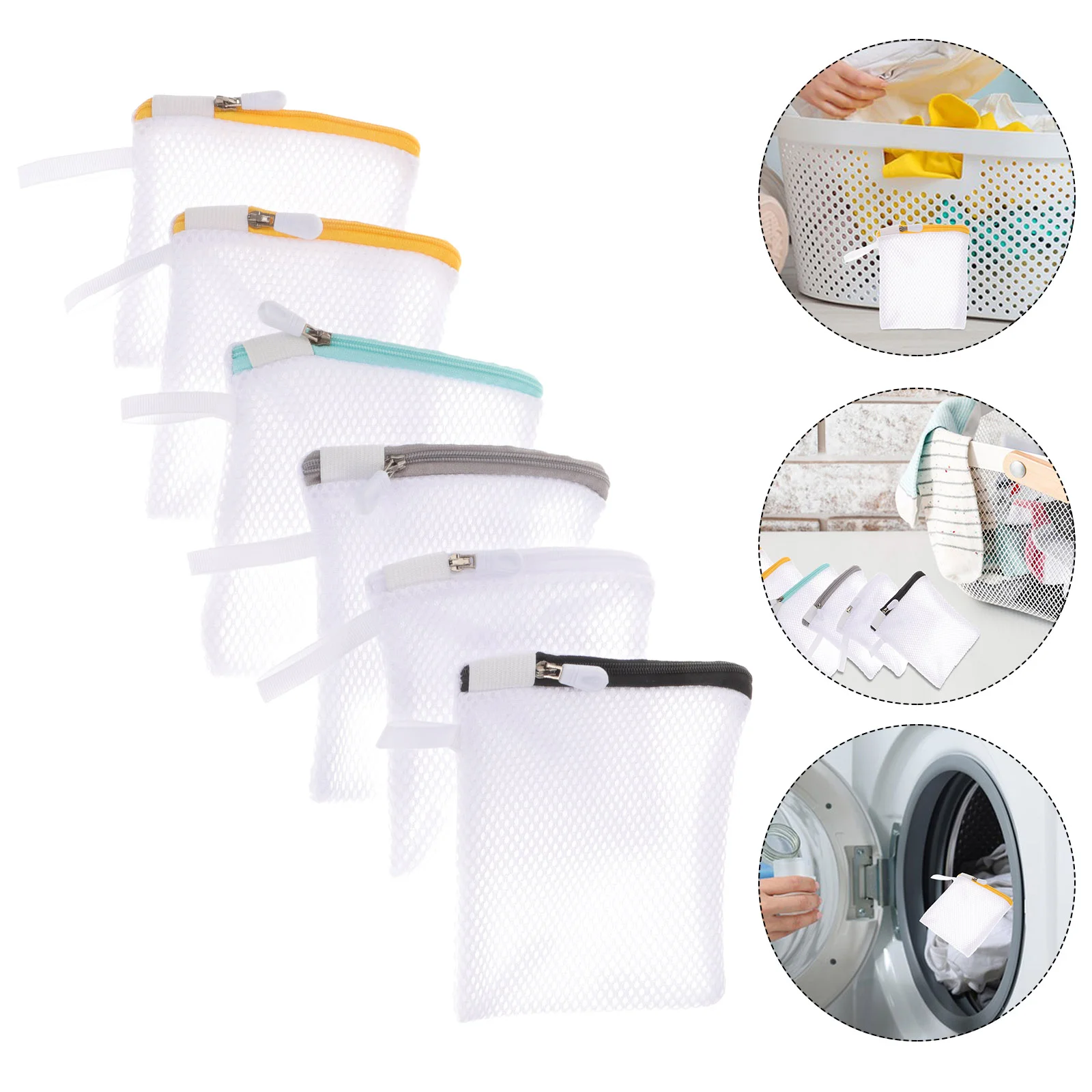 6 Pcs Laundry Bag Portable Basket Protecting Wash Underwear Washing Mesh Sandwich Women's Organizer 6