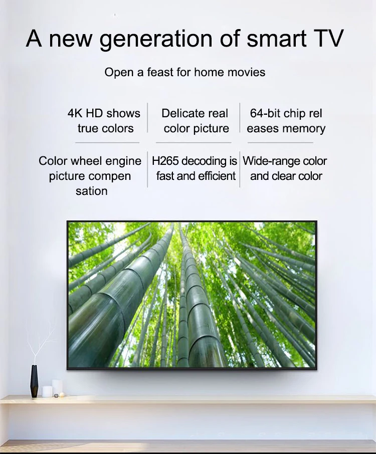 2021 32 42 50 55 inch 4K HD Smart Network Explosion-proof LCD TV Factory Cheap Flat Screen television HD LCD LED Best smart TV