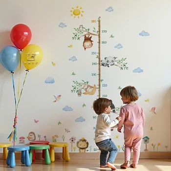 Large Jungle Animal Growth Chart 1