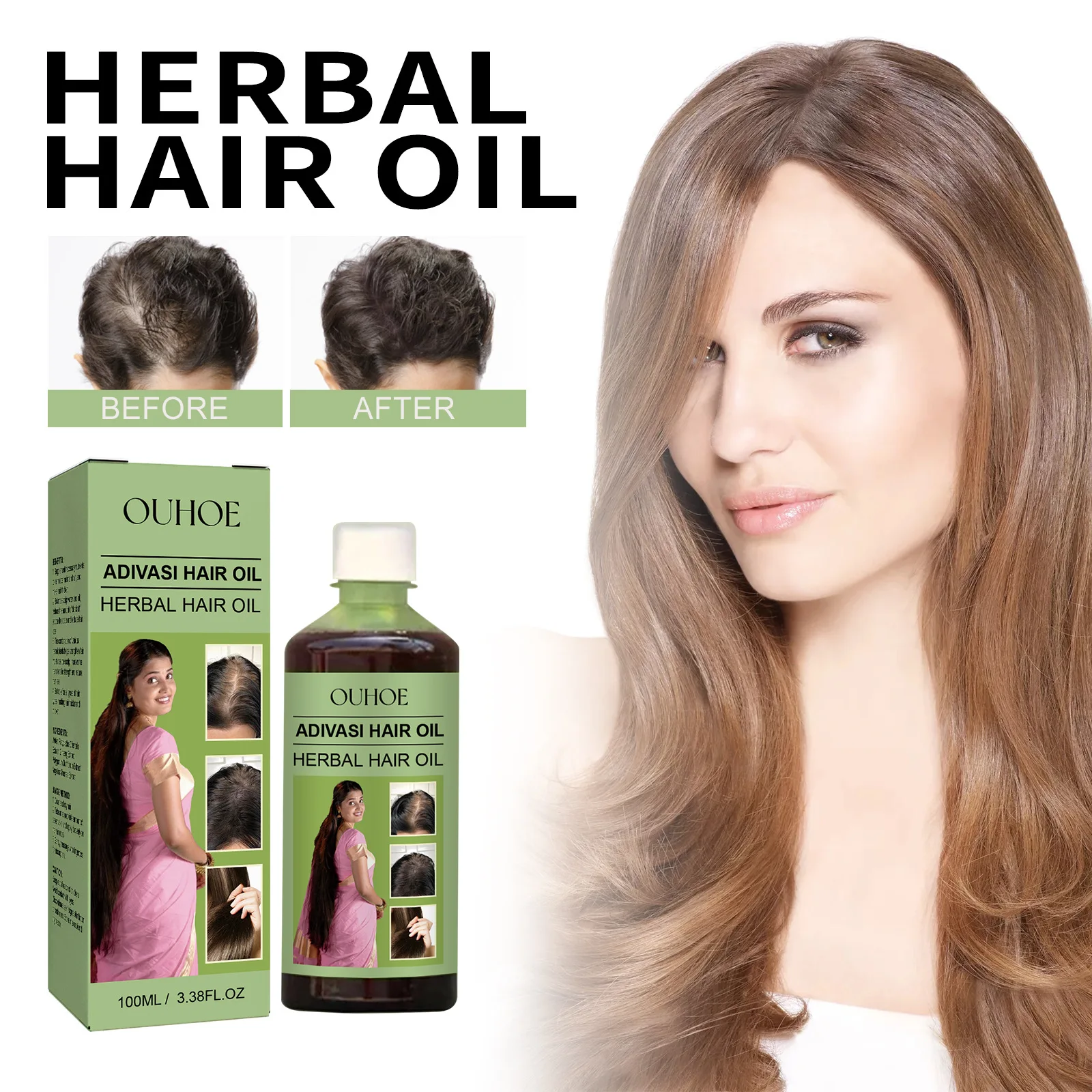 100Ml Ouhoe Cura Dei Capelli Densità Olio Per Capelli Nutriente Cuoio Capelluto Capelli Radice Anti-Goccia Riparazione Dei Capelli Solidi Crema Per Lo
