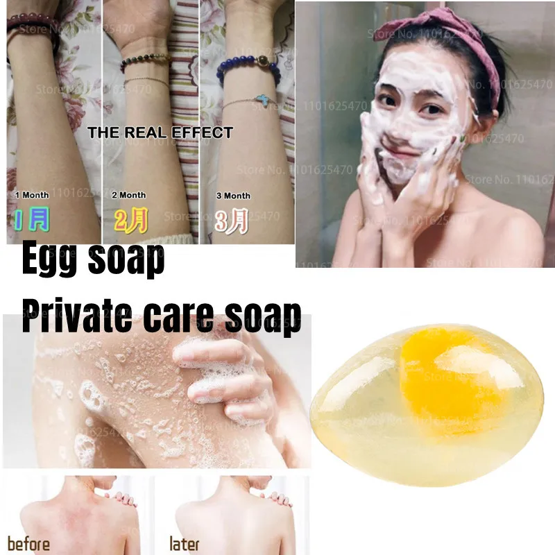 80g Natural Organic Collagen Egg Soap Purely Handmade Whitening