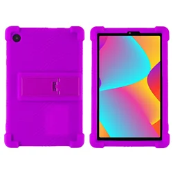 Kids Friendly Soft Silicone Stand Tablet Case (PURPLE)