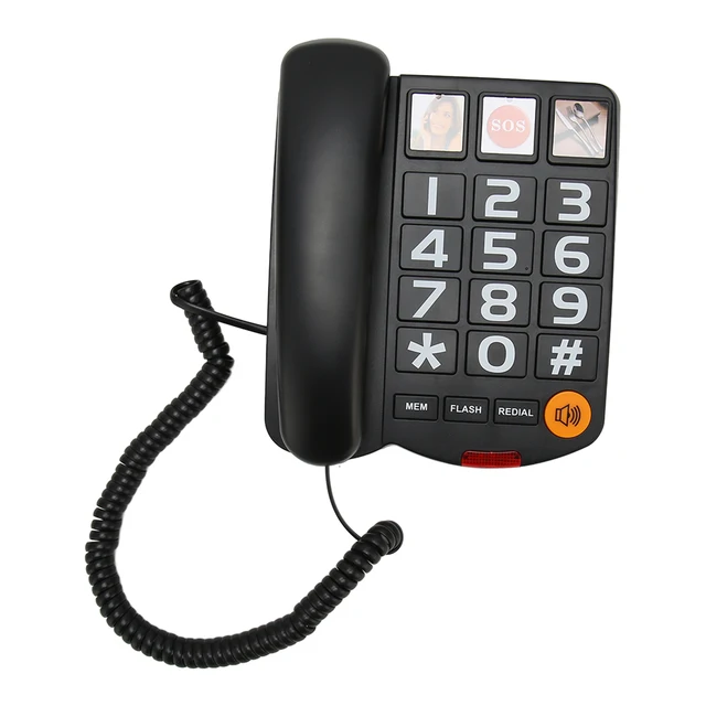 Corded Phone with Speakerphone, Expandable Fixed House Telephone with  Caller ID Answering Machine and Smart Call Block Mini Wall Desktop for  Seniors