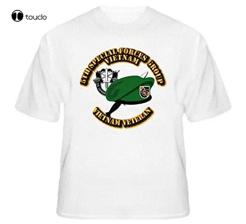 

New Summer Cool Tee Shirt 5Th Special Forces - Vietnam T Shirt - White Funny T-Shirt Custom Aldult Teen Unisex Fashion Funny New