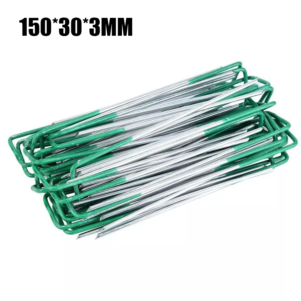 Garden Stakes U-Shaped Steel 10Pcs