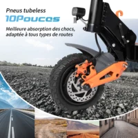 Trottinette électrique Maxturn X1 Ultra, moteur double 2600W de puissance maximale, batterie 48V 20.8Ah, conception à suspension intégrale, trottinette électrique avec NFC, pneus de 10 pouces 4