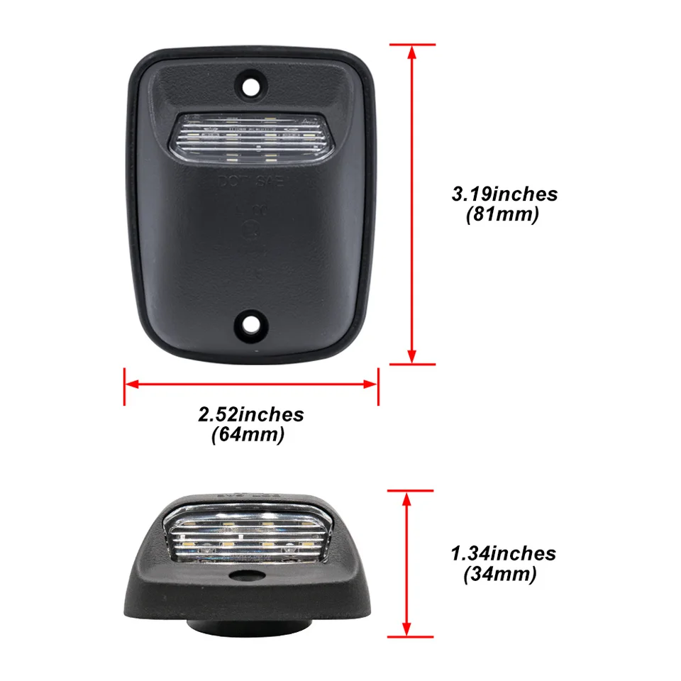 2x White LED License Plate Lights For 1995-2004 Toyota Tacoma – Sportcartuning, Clear Lens, 6000K