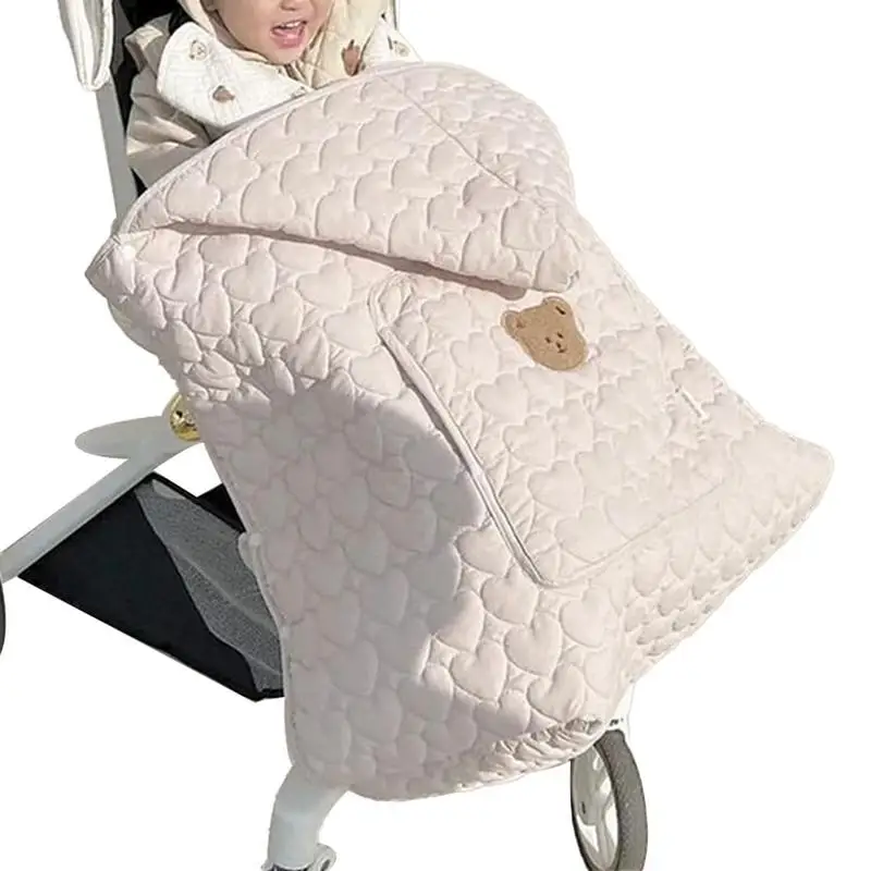 

Stroller Blanket Thickened Stroller Cover Cozy Kids Supplies Soft Fleece Blanket Warm Fuzzy Blanket For Kids Stroller