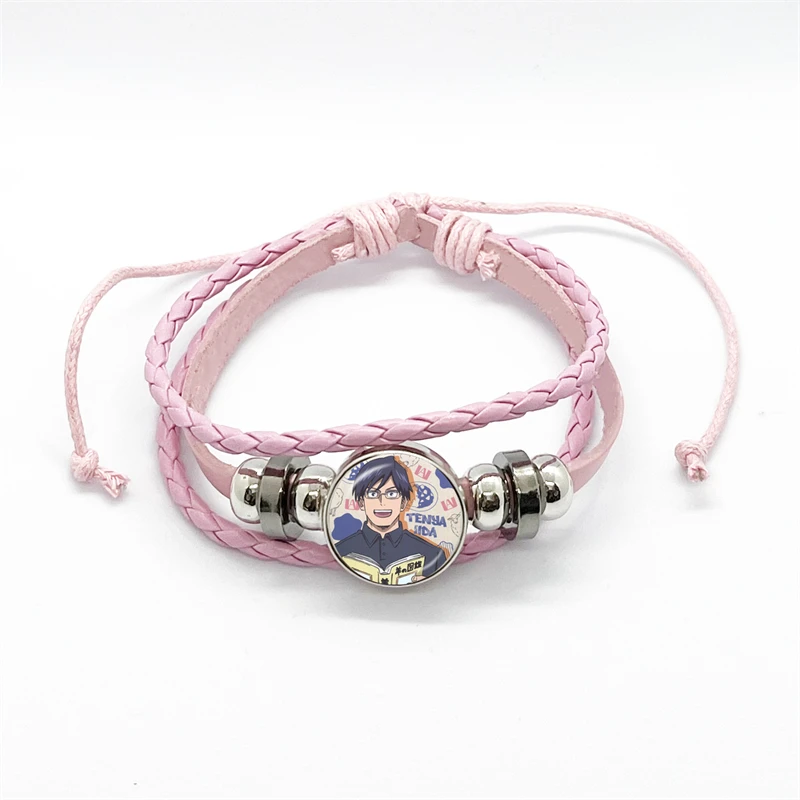 Cartoon Accessories My Hero Academia Anime Cosplay Time Gemstone Leather Bracelet Hand-woven Adjustable Bracelet Gift 5