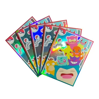 60PCS Foil Gengar Card Sleeves Trading Cards Protector Holographic Anime Cards Shield Outer Cover MTG/PKM/OPCG 67x92mm 1