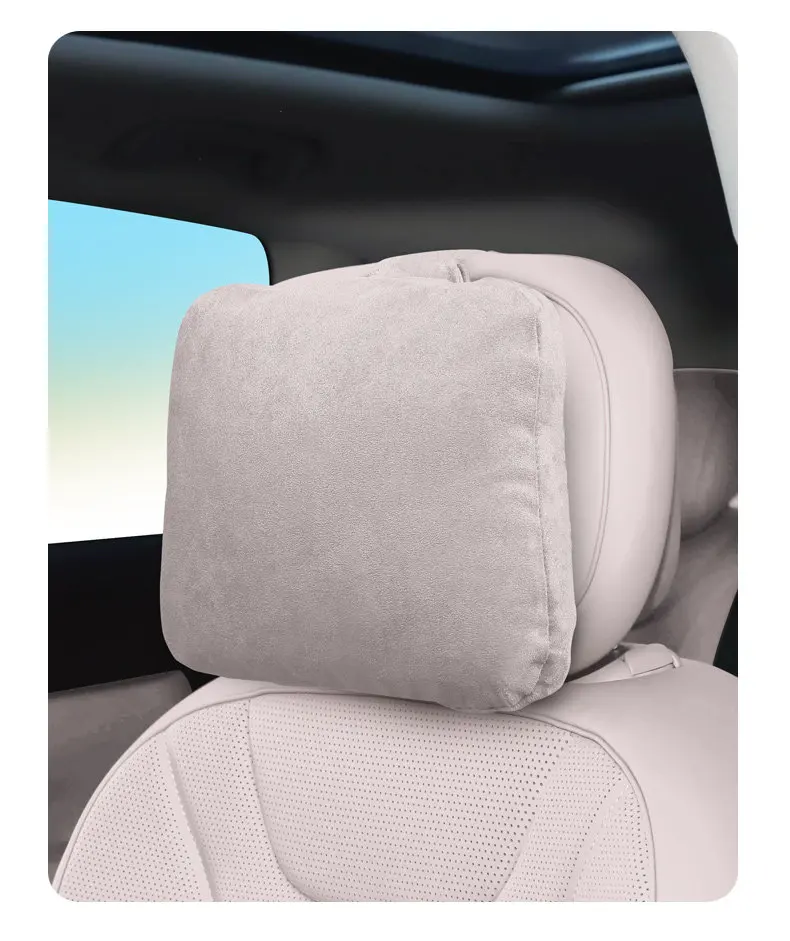 For Chery ICAUR ICAR V27 Car Suede Original Headrest Breathable Comfortable Neck Pillow Outdoor Travel Car Interior Accessories detail image 16