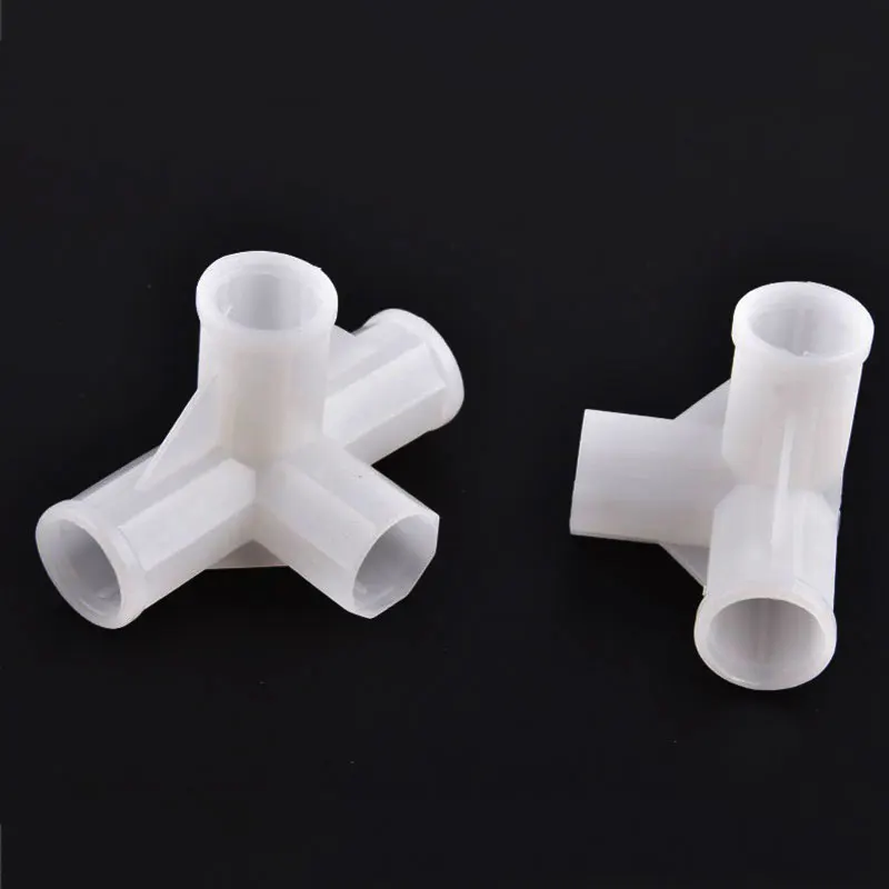 Description Picture 5 of itemInner Dia 16mm Plant Support Tee Way Four Way Connector Water Tube Joint Shelf Wardrobe Hook Fittings DIY Garden Decors 2~20Pcs