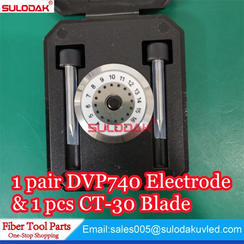 2 in 1 DVP 740 760 760H Electrode with DVP-740 DVP-760 DVP-760H Blade For Optic Fiber Fusion Splicer touch screen operation fast speed optical fiber fusion splicer 4106n with 6 kinds of languages