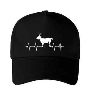 Funny Goat Heartbeat Print Boy Girl Baseball Cap Children Cute Hat Kids Popular Hip Hop Sun Hat Customized idea Cool Casual