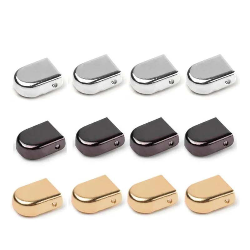 8PCS Metall Schnürsenkel Schlösser Kopf Keine Krawatte Schnürsenkel Tipps Metall Spitze Schloss DIY Sneaker Kits Silber Gold Schwarz metall spitze schnalle