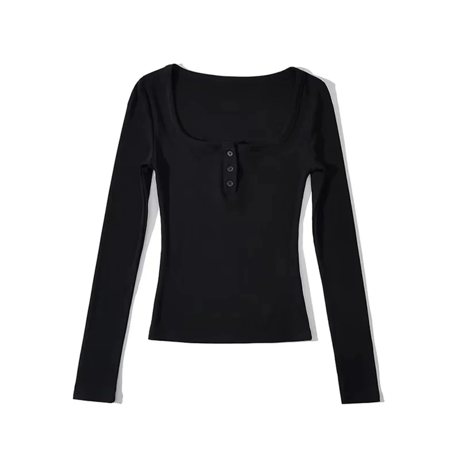 

Womens Athletic Clothes Women's Spring Round Collar Slim Short High Waist Ladies Cool Long Sleeve Top Soft Loose Long Sleeve