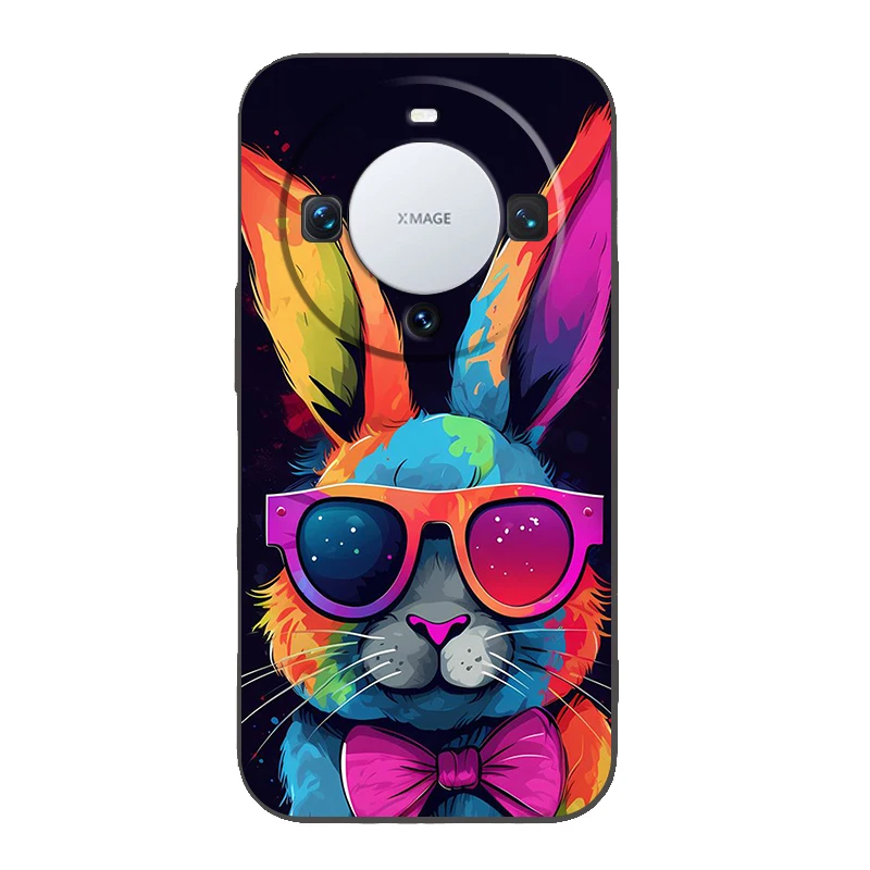 Adorable Purple-Hatted Rabbit Phone Case Cover - Silicone Shell
