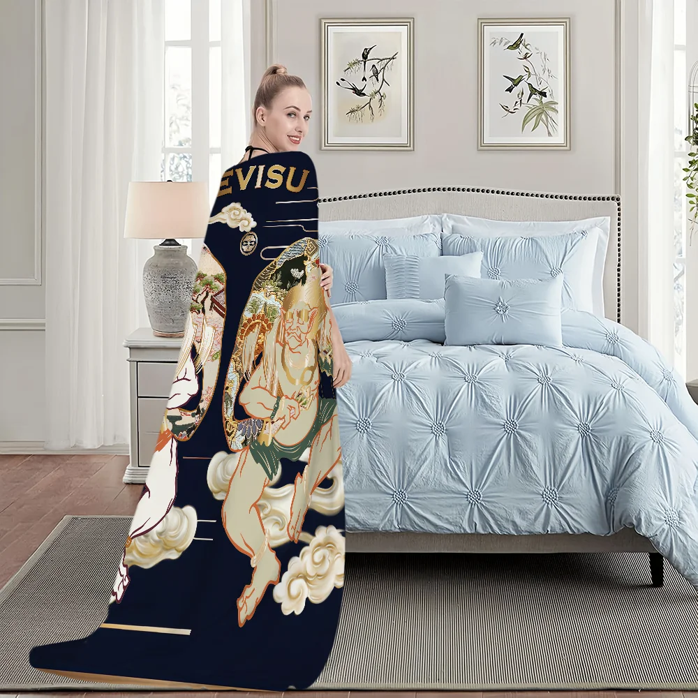 Fashion Blanket Brand Plush Nap Sofa rug for Living Room E-Evisu-s Warm Office Bedroom Birthday Home Travel Kid Gifts 5