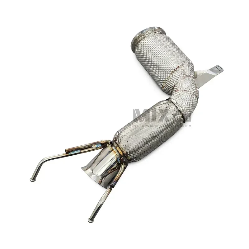 Polished Stainless Steel Catless Down Pipe, Exhaust Downpipe for BMW Mini Cooper S F55 F56, Auto Performance, High Quality