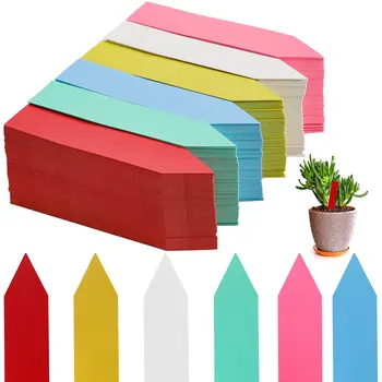 Etichette per pali per piante 4 pollici 100 pezzi Etichette per nomi di piante in plastica per vivaio per piantine Etichette da giardino Marcatori Offerte di giardinaggio Forniture 1
