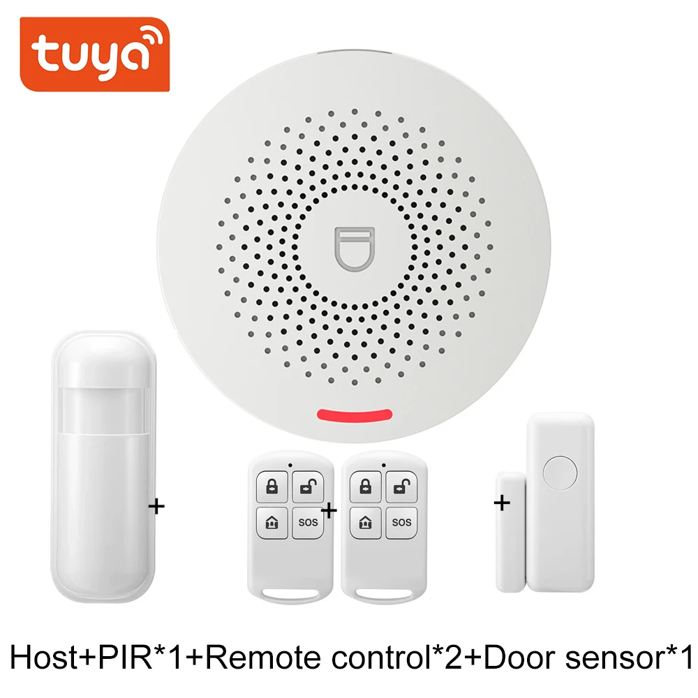 Tuya Smart Home Security Alarm System Hub Kit ,Host with sound function, support Google and Alexa，Smar Life App 