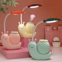 Cartoon LED Snail Desk Lamp Children Bedroom Night Light  Reading Study Birthday Christmas Gift Home Decorations Eye Protection 1
