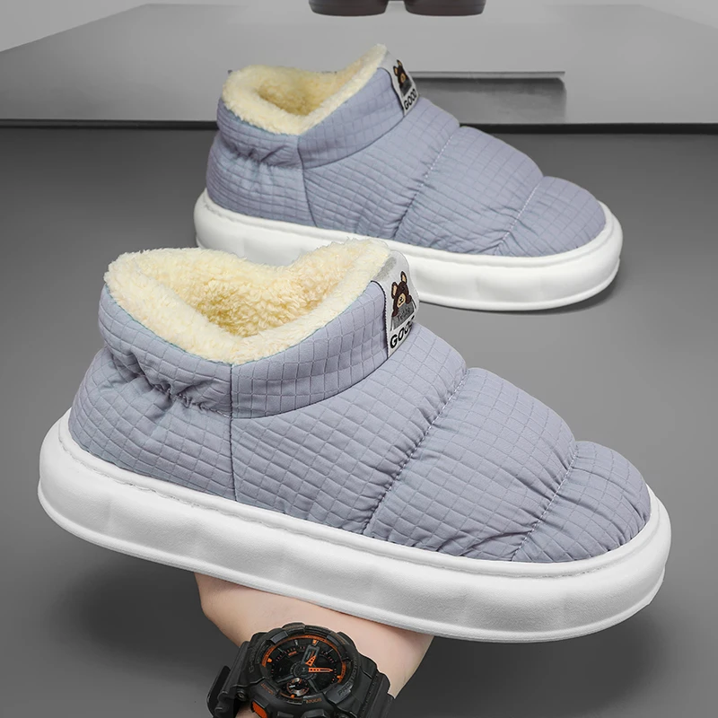 

Женские зимние туфли из плотного плюша, на платформе