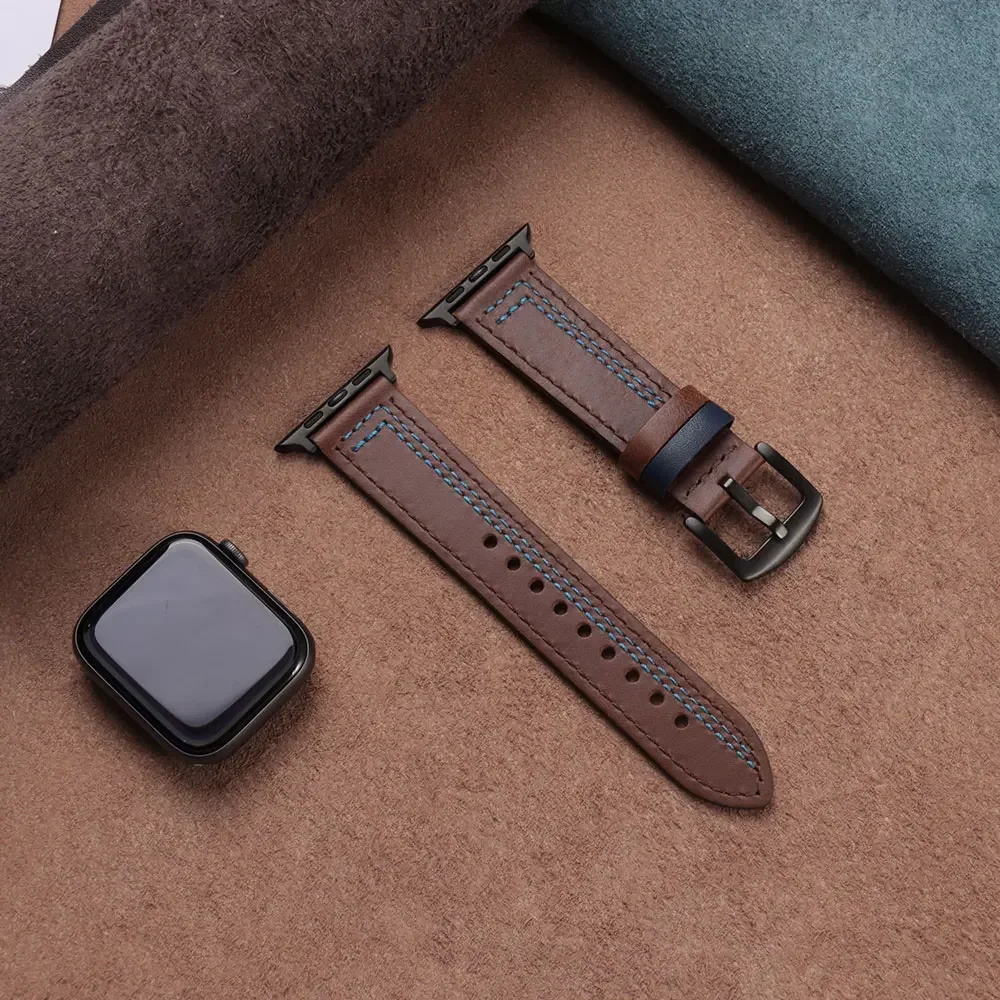Premium Leather Band for Smartwatches - Elegant Accessory Bracelet