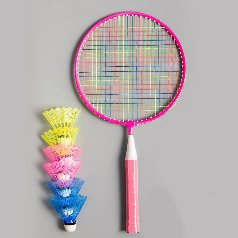 Kinder Badminton schläger mit weichem Griff Overs ize & leichter Federball schläger mit Trage tasche für Kinder 2 Spieler – Detail 3