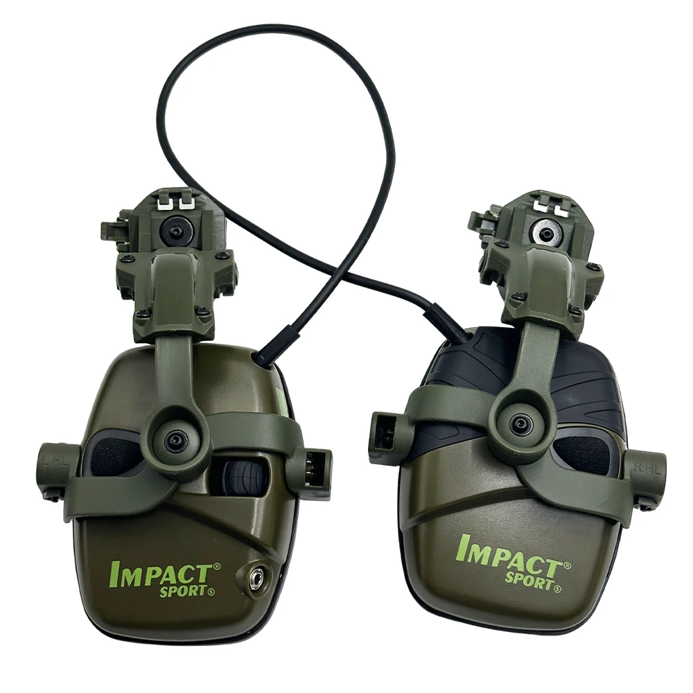 Cuffie attive montate su casco per il tiro, protezione elettronica dell'udito, protezione delle orecchie, riduzione del rumore, cuffie attive per la caccia - immagine 2
